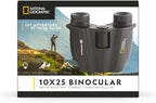 National Geographic 10x25 Compact Binoculars for Adults Kids for Birdwatching Sports Travel Outdoors Sightseeing