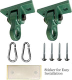 Heavy Duty Green Swing Hangers Screws Bolts Included Over 5000 lb Capacity Playground Porch Yoga Seat Trapeze Wooden Sets Indoor Outdoor 2 Pack