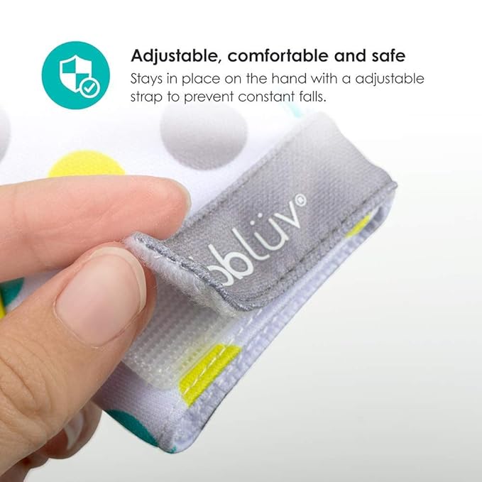 Bblüv - Glüv - Original Silicone Baby Teething Mitten with Opposable Thumb, Self Soothing Teether Toy, Includes a Storage Bag (Aqua)