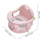 Foldable Baby Bath Seat, Non Slip Baby Bath Chair, Baby Bath Seat Bathtub Chair for Baby Sitting Up, Wrap-Around Baby Bathtub Seat with Suction Cups for Baby 6-18 Months (Sugar Pink)