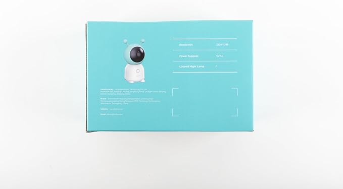 BOIFUN Additional Baby Camera Specifically Compatible with Baby 6T Video Baby Monitor, 360° Camera with Night Light, Auto Tracking, AI Motion & Sound Detection, Two-Way Audio, with Wall Mount Base