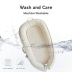 Infant Lounger, Baby Nest Cover for Baby Girls & Boys, Newborn Essentials for Baby 0-18+ Months, 100% Cotton Breathable(CreamyWhite, Corduroy)