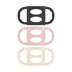 Dr. Brown's Narrow Baby Bottle Handles, 100% Silicone, Easy Grip Removable Handles for Bottle to Sippy Cup Transition, Black/Ecru/Pink, 3-Pack, 4m+