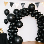 140pcs Black Round Balloons Different Sizes 18 12 10 5 Inch Latex Balloons for Arch Decoration Party Balloon Kit for Graduation Birthday Party Wedding Balloon Baby Shower Decoration