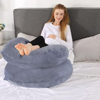 Chilling Home Pregnancy Pillows, C Shaped Full Body Pillow Maternity Pillow for Women 55 inch, Pregnancy Pillows for Sleeping Pregnant Must Have with Removable Cover