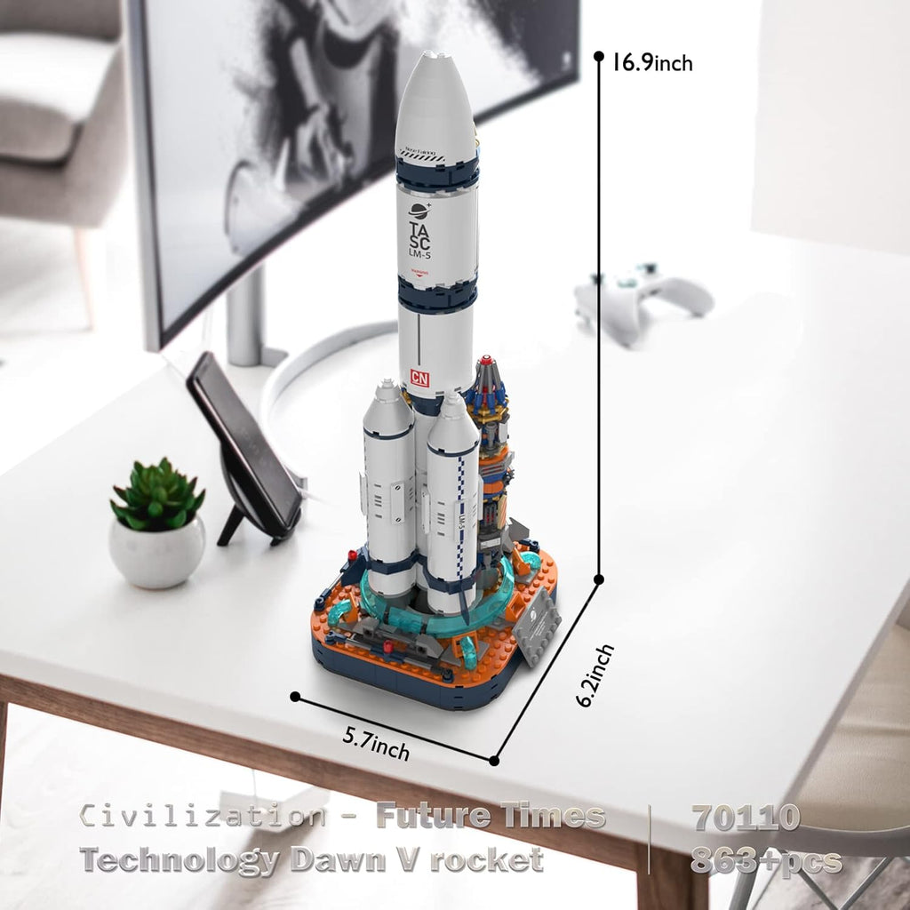 JMBricklayer Space Rocket Building Sets for Boys 8-14 Adults 70110, Spaceship Exploration Space Toys, Space Shuttle Rocket Ship Collectible Display Model Set, Gifts for Adults Boys Girls Age 8+