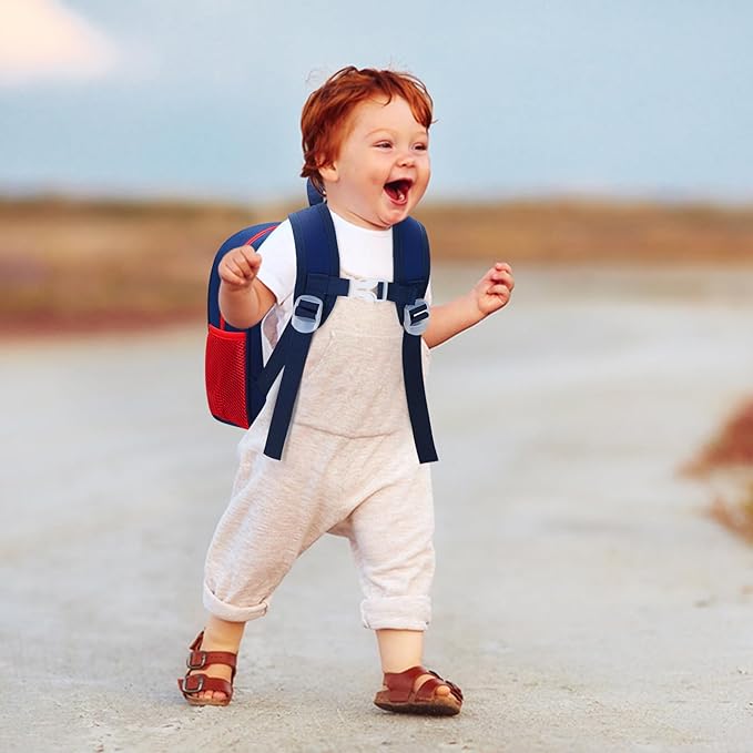 Accmor Toddler Backpack Leash with Anti Lost Wrist Link, Cute Dinosaur Kids Backpacks for Boys Aged 1-3, Mini Baby Bag Tether Walking Harness Wristband Keep Child Close Rope Rein for Travel Outdoor