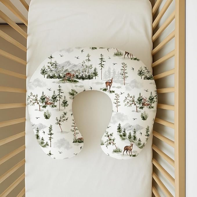 Nursing Pillow Covers 2 Pack, Breastfeeding Pillow Slipcovers Soft and Stretchy, Nursing Covers for Baby Girls Boys Newborn