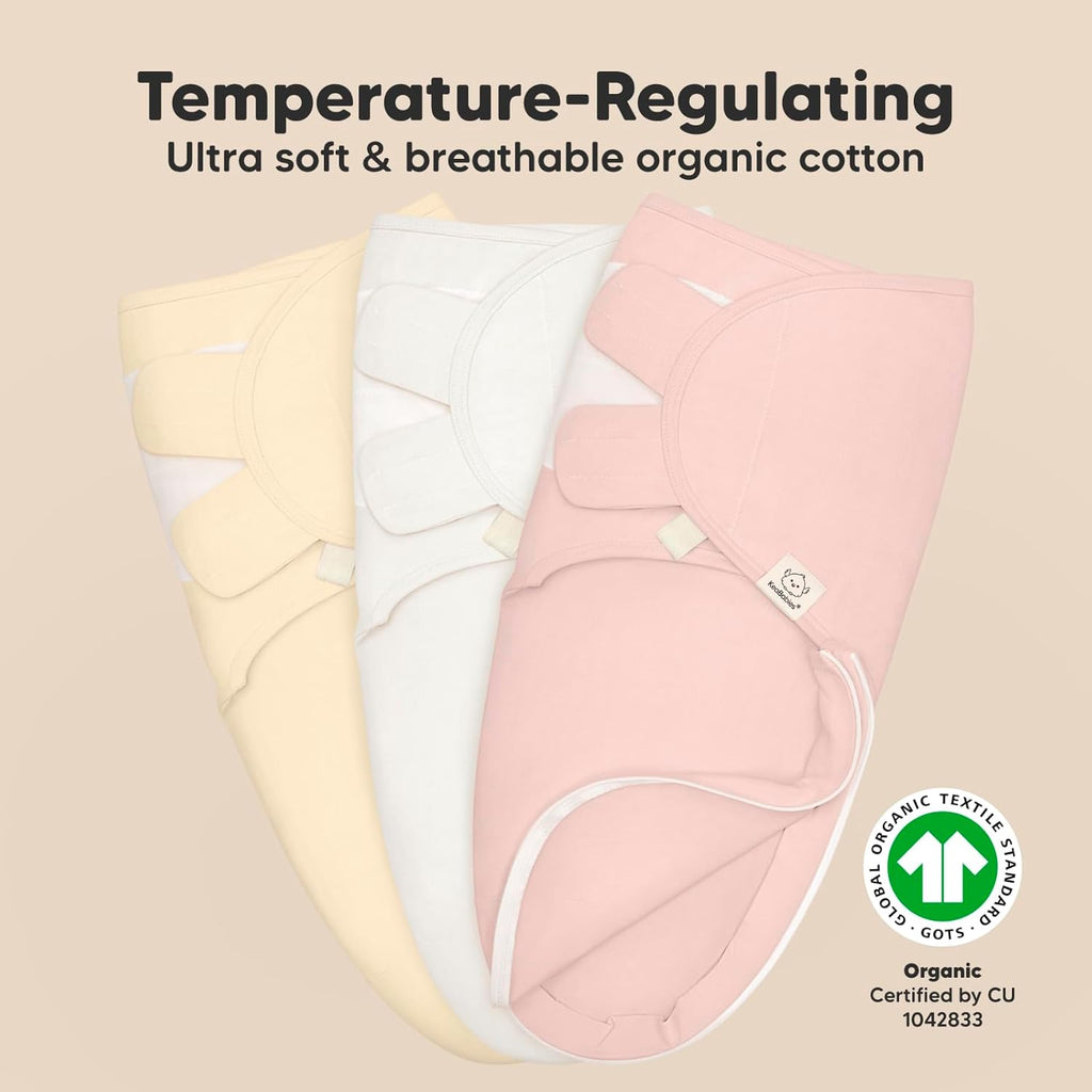 Baby Swaddle Sleep Sacks with Zipper - 3-Pack Swaddles for Newborns 0-3 Months, Infant, Baby Girls, Boys, Soft & Durable Newborn Sleep Sack, Easy Diaper Change Swaddling Blanket (Daffodil)