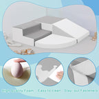 Foam Blocks Climbing for Kids: Toddler Toys for Indoor and Outdoor Fun - Soft PU Leather Play Structure for Crawling and Sliding - Ideal for Playhouse and Play Gym Activities