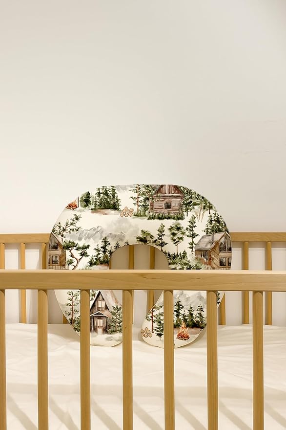 Nursing Pillow Covers 2 Pack, Breastfeeding Pillow Slipcovers Soft and Stretchy, Nursing Covers for Baby Girls Boys Newborn