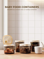 Travel Formula Container, 800ml BPA-Free Baby Formula Dispenser On The Go with Flip Top Lid, Magnetic Spoon & Date Marker, 13OZ, 0.84LB, 380g, Brown