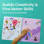 Princess Sticker Book Activity for Kids, World of Princesses by Cupkin, Toddler Airplane Travel Essentials, 500+ Stickers for Kids 12 Scenes + Coloring Book Pages, Girly Kid Gift, Crafts Ages 2-8