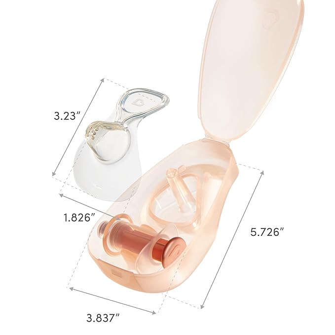Munchkin® Flow Nipple Shield + with See-Thru Channel to Watch Milk Flow - Nurse Confidently and Meet Your Breastfeeding Goals, Silicone - 24mm