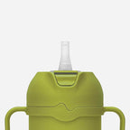 Comotomo Toddler Tumbler 8oz Insulated Sippy Cup with Silicone Straw and Spout, Green