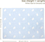 Elephant Baby Blankets for Boys Girls, Soft Nursery Minky Blankets with Muslin and Dotted Fleece Back 30x40 inches, Receiving Bed Quilt for Newborn, Infants, Toddlers