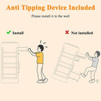 Bigbiglife Changing Table Dresser, Baby Nursery Dresser with 4 Drawers & 1 Cabinet & 3 Open Shelves Storage, Modern Diaper Changing Station for Children's Room, Changing Pad Included, White