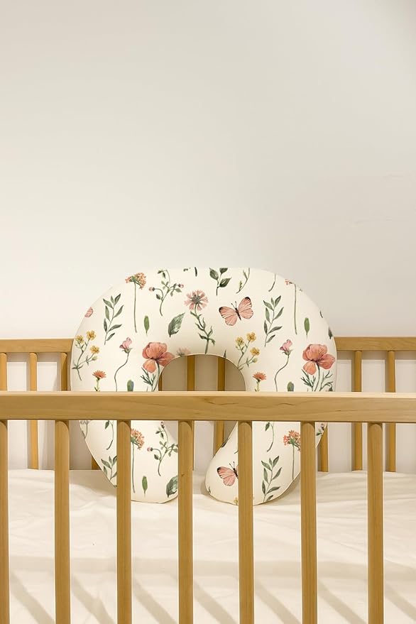 Nursing Pillow Covers 2 Pack, Breastfeeding Pillow Slipcovers Soft and Stretchy, Nursing Covers for Baby Girls Boys Newborn