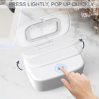 Zdolmy Wipes Dispenser, Wipe Holder for Baby, Refillable Wipe Container, Large Capacity, Lengthen, Fit for Most Standard Baby Wipe