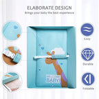 Baby Changing Table Portable Folding Diaper Changing Station with Wheels, Adjustable Height Mobile Nursery Organizer with Safety Belt and Large Storage Racks for Newborn Baby and Infant, Green