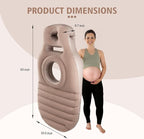 Pregnancy Blow Up Pillow, Belly Mattress for Pregnant Women with Electric Pump, Full Body Maternity Airbed with Hole for Stomach Sleeping, Back Pain & SPD Relief, Gray