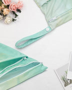 ALVABABY 2pcs Cloth Diaper Wet Dry Bags Waterproof Reusable with Two Zippered Pockets Travel Beach Pool Daycare Soiled Baby Items Yoga Gym Bag for Swimsuits or Wet Clothes 2LM13