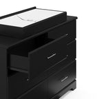 Storkcraft Brookside 6-Drawer Dresser (Black) – GREENGUARD Gold Certified, Black Dresser for Bedroom, Kids & Nursery Storage Chest, Safety Interlocking Drawers, Pre-Installed Tracks, Kids Chest