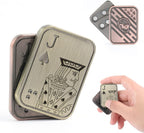 Magnetic Metal Fidget Toys - Metal Poker Push Card Fidget Slider Stress Relief Toy, Men’s EDC Toy Fidget Toy Haptic Coin, Office Desk Toys Gifts for Boyfriend and Father (JJ)