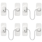 Refrigerator Lock AOSITE 4 Pack Mini Fridge Locks for Kids No Drill Cabinet Lock with Keys Cupboard Lock Child Safety Locks for Cabinets Drawer Locks with Keys Freezer Lock White