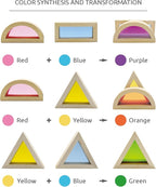 Rainbow Acrylic Stacking Blocks - 24PCS Montessori Toy & Decor for Toddler Gift for Endless Fun!