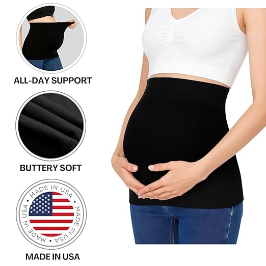 Sweet Hearts Belly Bands For Pregnant Women- Maternity Postpartum Pregnancy Belly Band Support Belt Made in USA