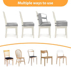 Toddler Booster Seat for Dining Table, 5 Point Buckle Child Booster Seat for Table with Backrest, PU Waterproof Easy Cleaning Dining Booster Seat Adjustable Seat Belts & Non-Slip Bottom (Grey)