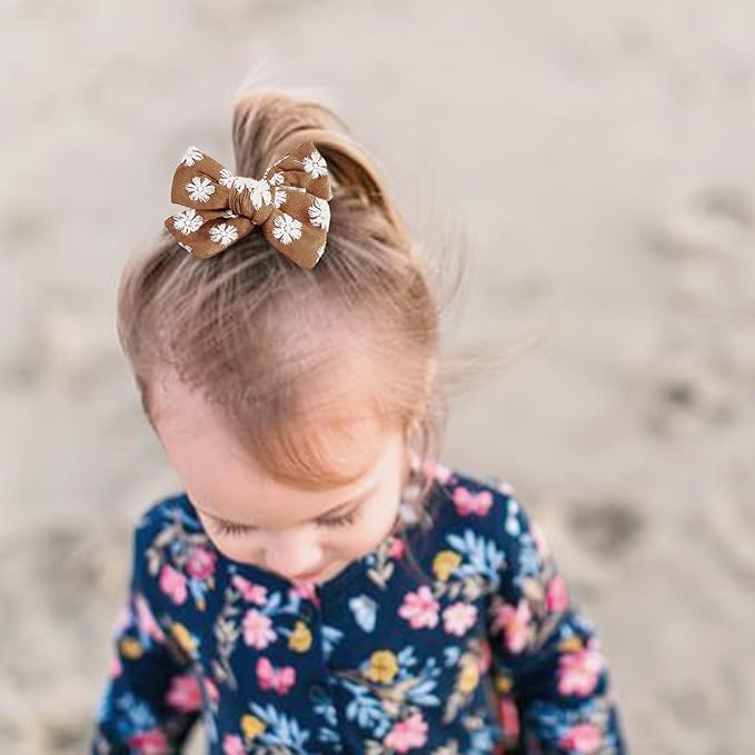 Baby Girl Headbands with Bows Soft Nylon Newborn Toddler Hairbands Handmade Baby Hair Accessories for Infant Girls Kids