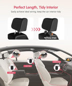 BM5PRO 7.2" 1080P HD Baby Car Camera for 2 Kids, Split Screen with IR Night Vision, Easy to Install & Adjust Brightness, Dual Car Camera Baby Monitor for Rear Seat Safety