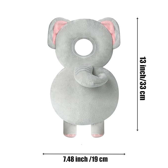 PandaEar Baby Head Protection Backpack, Toddler Walking Head Protector, Adjustable Head Protector Pad Safety Cushion (Grey)