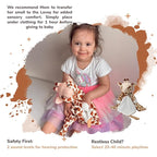 Love By Emi Baby Music Lovey Brown Giraffe, Baby Sleep Soother for Crib & Cuddle Bedtime, White Noise with Heartbeat & Lullaby, Plush Sound Machine Toy, Stuffed Animal for Newborns, Infants & Toddlers