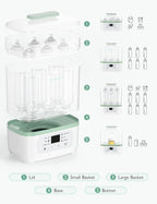 Momcozy Bottle Sterilizer and Dryer, 8-in-1 Electric Steam Baby Bottle Sterilizer for Baby Bottles, Baby stuffs & Breast Pump Accessories
