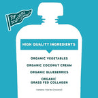 Serenity Kids 6+ Months Dairy-Free Smoothie Baby Food | USDA Organic | Grass Fed Collagen Protein | 3.5 Ounce BPA-Free Pouch | Berry Butternut | 12 Count