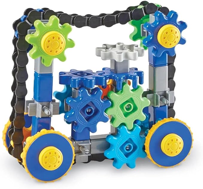 Learning Resources Gears! Gears! Gears! Treadmobiles Building Set, STEM Toys, Develops Early Engineering Skills, 108 Pieces, Ages 5+