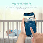 Babysense 2Peek Video Baby Monitor, WiFi Security Camera with Auto Tracking (2Pcs), 3MP Super HD, Intelligent Motion & Sound Detection, Night Vision, Private Hidden Lens Mode, Supports SD Card