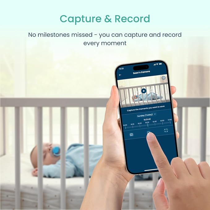 Babysense 2Peek Video Baby Monitor, WiFi Security Camera with Auto Tracking (2Pcs), 3MP Super HD, Intelligent Motion & Sound Detection, Night Vision, Private Hidden Lens Mode, Supports SD Card