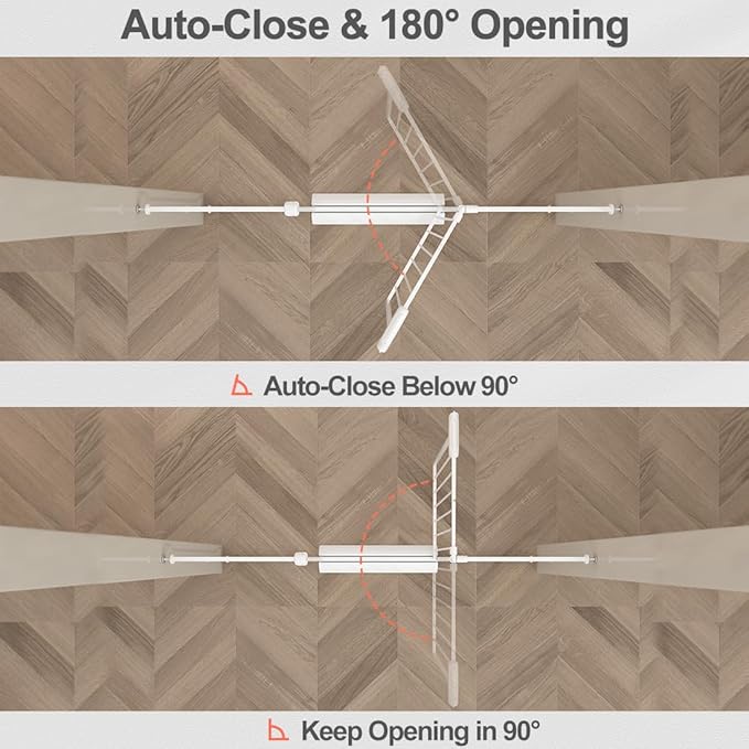 Baby Gate for Doorways Stairs Hallway 38.5 to 43.5 Inch Wide, Walk Through Child Gates with Pressure Mounted Extention Kit, Indoor Safety Child Gates for Kids or Pets