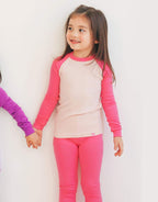 VAENAIT 6M-12Y Toddler Toddler Kids Toddler Girls Boys Soft Comfy Modal Tencel Solid Raglan Sleepwear Pajamas Pjs 2pcs Set