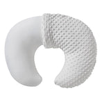 Nursing Pillow and Positioner with Cover for Breastfeeding and Bottle Feeding, Propping Baby, Tummy Time, Baby Sitting Support, Awake-Time Support (White, 22" x 17.7" x 5.9")