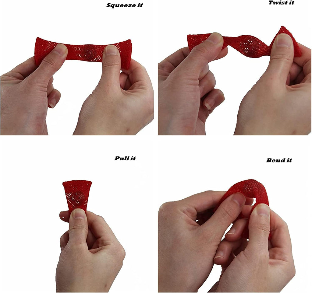 Luusy 24 Pieces Fidget Toys Marble and Mesh Fidgets Relieve Sensory Stress and Increase Focus for Adults and Children Those with ADHD ADD OCD Autism,8 Colors