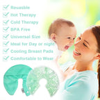 Hot Cold Gel Bead Breast Therapy Pack,Breast Ice Packs for Breastfeeding,Relief for Breastfeeding,Nursing Pain, Mastitis,Engorgement,Plugged Ducts, Boost Milk Let-Down & Production (#8 Blue)