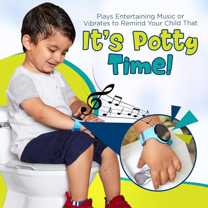 Premium Potty Training Watch - Toilet Training Timer - Rechargeable Water Resistant Digital Watch Reminder to Go Potty Vibrates and Plays Music Keeps Your Child Entertained at Potty Time
