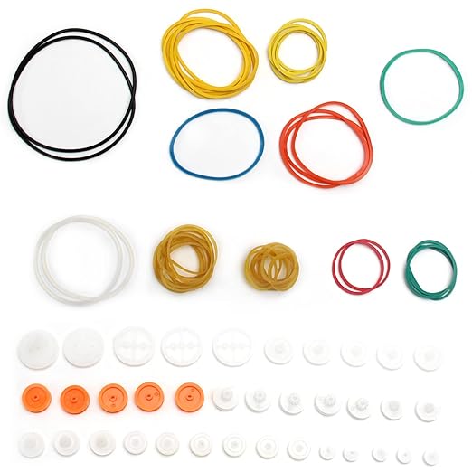 Fielect 84 Type Plastic Gears Set Plastic Belt Pulley Gears Combination for DC Motor DIY Model Toys