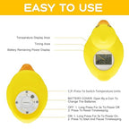 Baby Bath Tub Water Thermometer - Digital Temperature Monitor & Room Thermometer, Duck Floating Toy for Infant Toddler Bathtub Pool with Temperature Warning