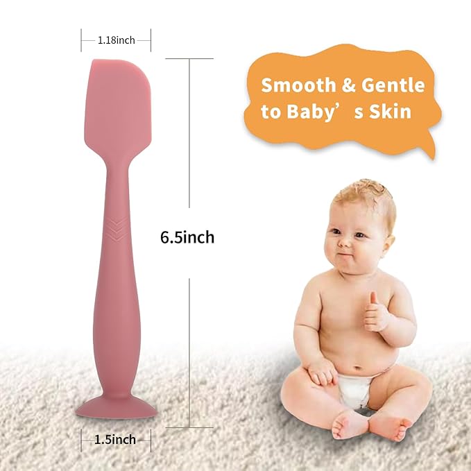 Baby Diaper Cream Spatula, 4Pack Silicone Butt Spatula Baby Paste Diaper Cream Applicator for Newborn Babies